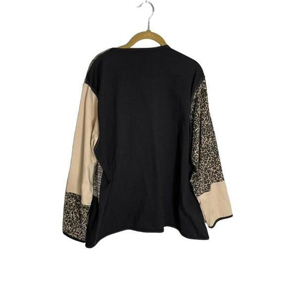 Vintage Keneth Too! Zoo Animal Giraffe Patchwork Overcoat Shirt XL - Picture 4 of 6